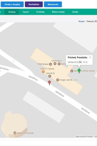 Zaznamenávanie dochádzky s GPS lokalizáciou