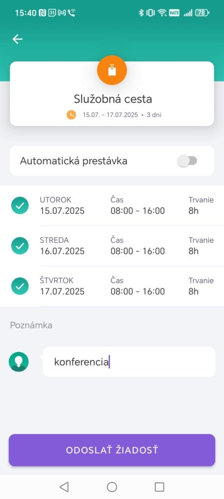 Cestovné príkazy online
