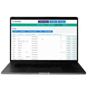 Webové rozhraní Fingery