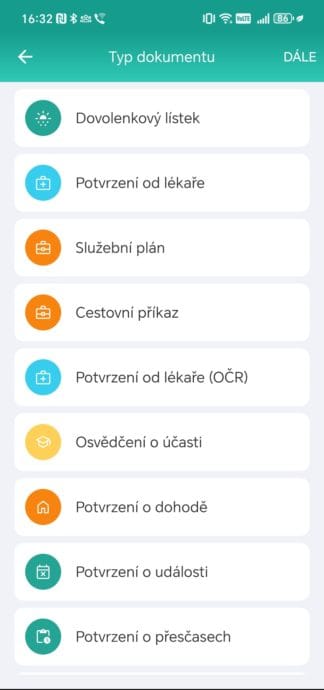 Nahrávání dokumentů