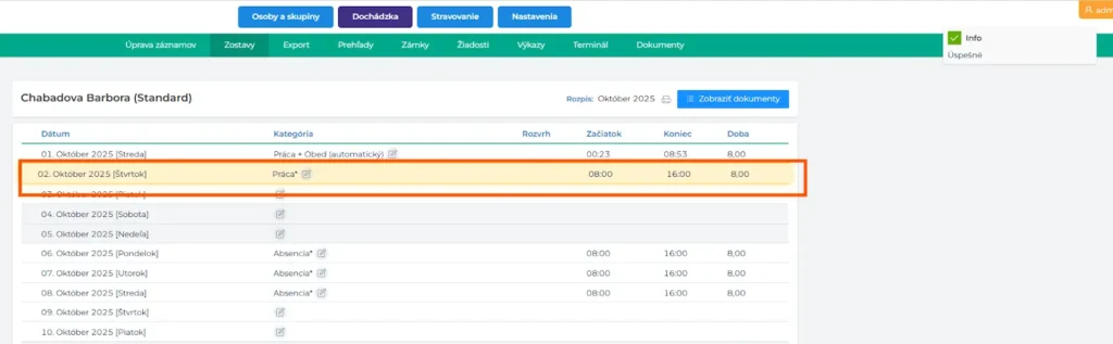 Efektívnejšia práca s dochádzkou