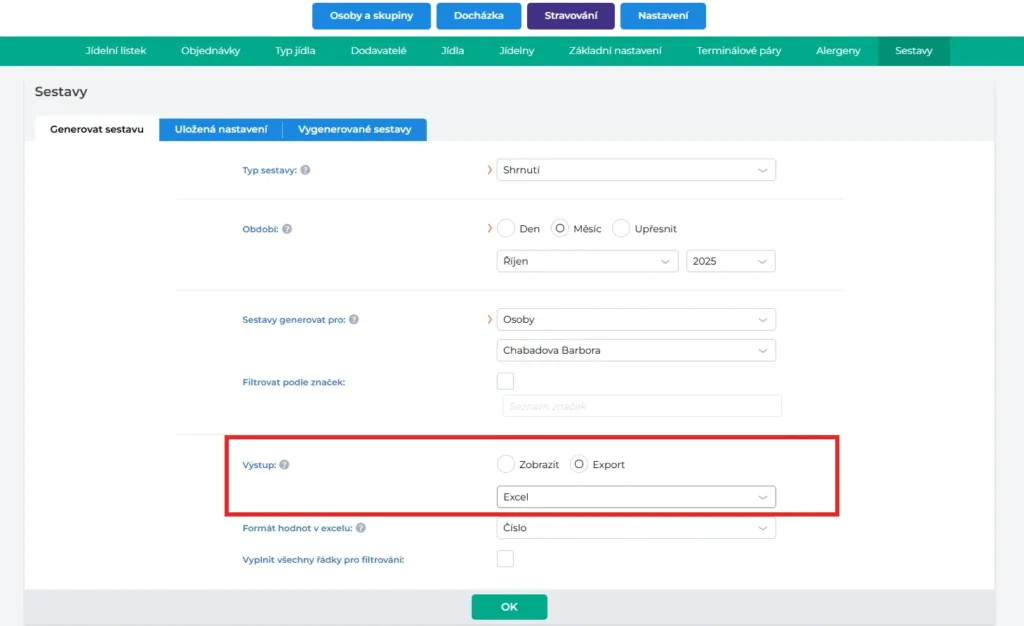 Pohodlnější stravování a přehlednější reporty