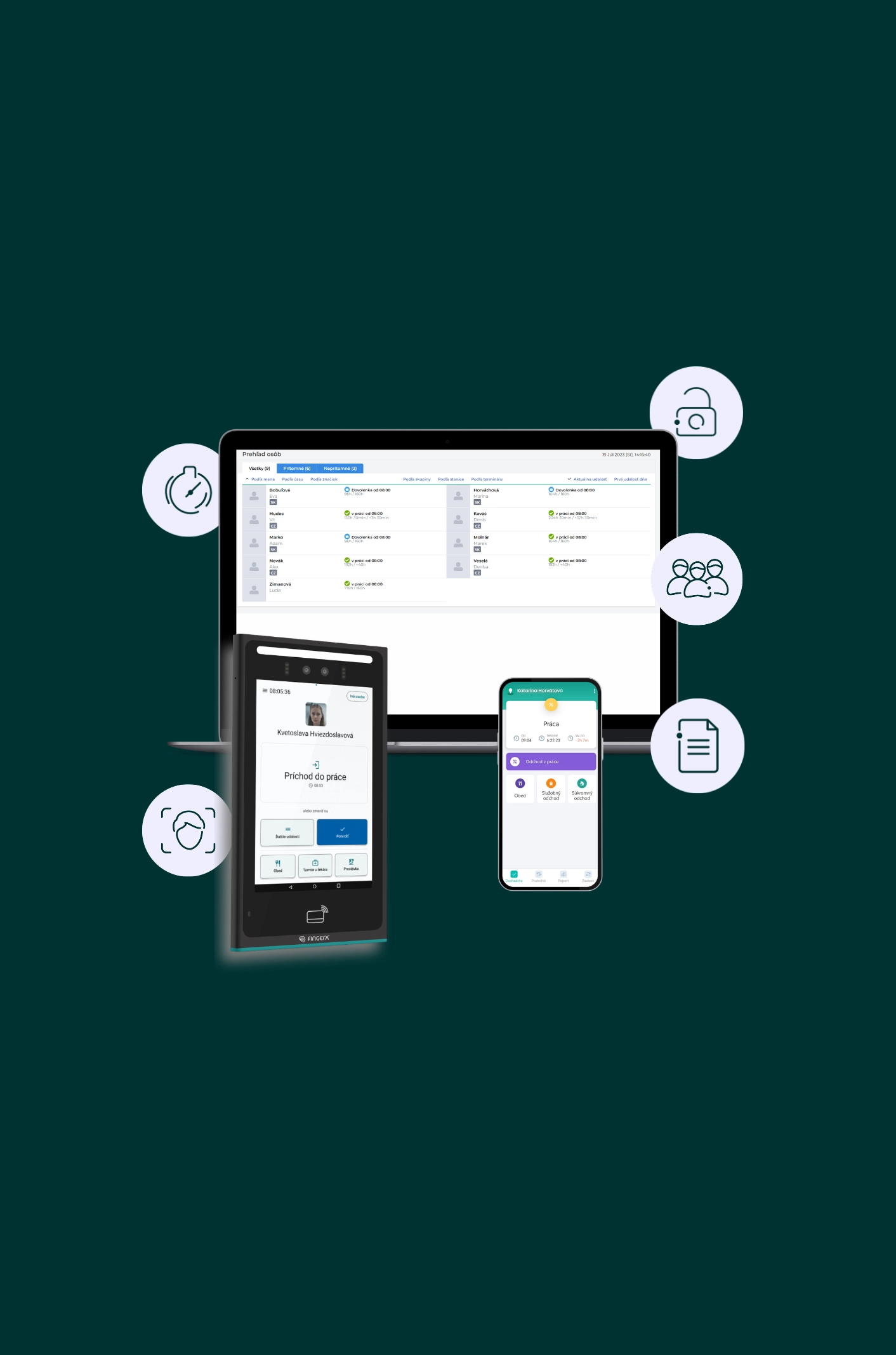 Biometrický dochádzkový, prístupový a stravovací systém