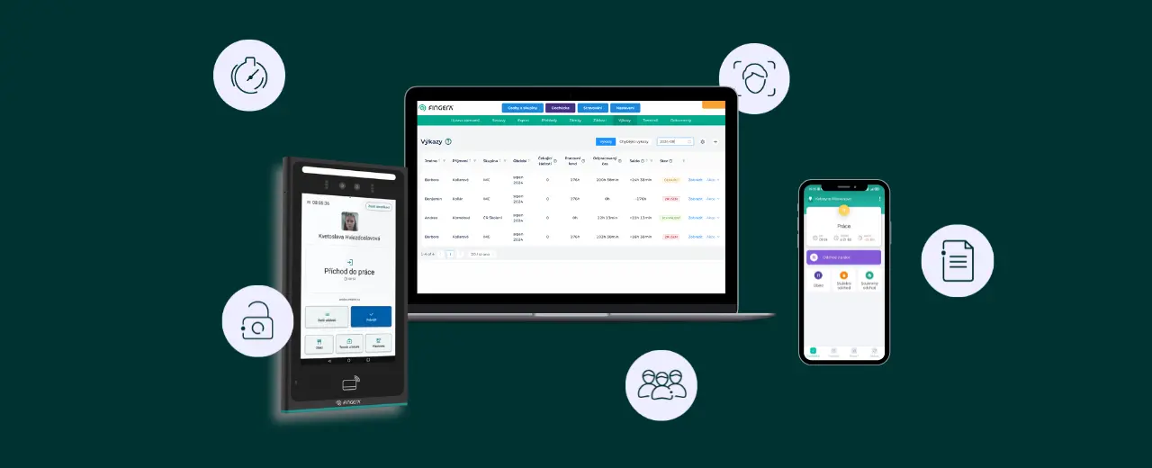 Biometrický docházkový, přístupový a stravovací systém Fingera