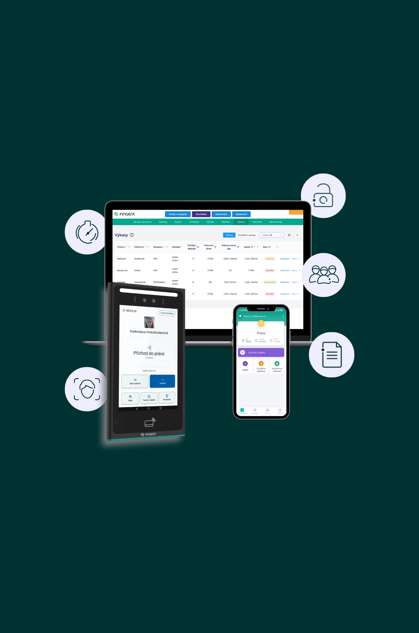 Biometrický docházkový, přístupový a stravovací systém